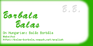 borbala balas business card