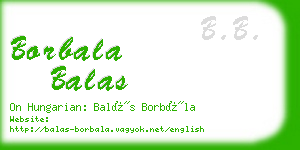 borbala balas business card